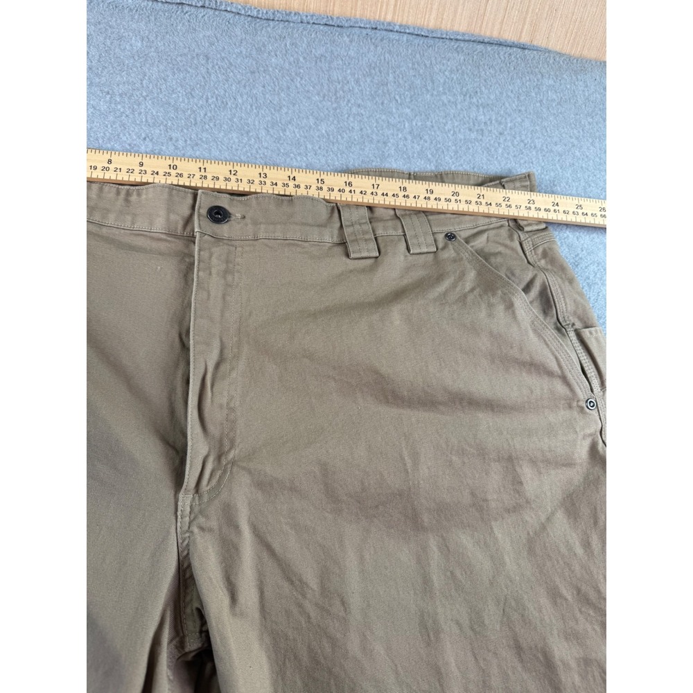 Duluth Trading Co Flex Fire Hose Relaxed Fit Pants Khaki Tan Mens Big 48x30 - Picture 5 of 13